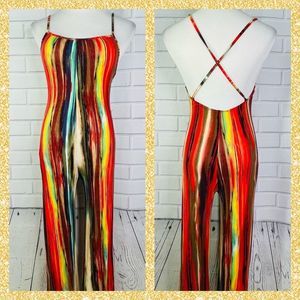 Codigo Multicolor Sleeveless Jumpsuit - Size Medium